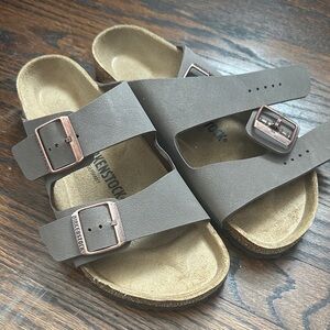 Birkenstock women’s Taupe Double Strap Sandals